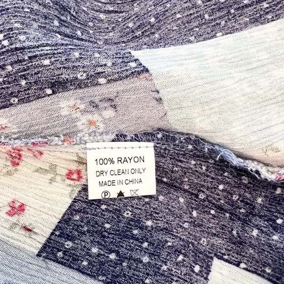 Hayden Los Angeles Patchwork Floral Boho Maxi Dress Prairie Cottagecore S - Picture 7 of 9